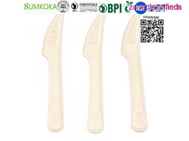 Cutlery disposable bagasse cutlery sugarcane knife - 1/5