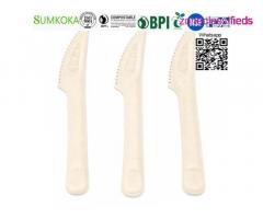 Cutlery disposable bagasse cutlery sugarcane knife - Image 1/5