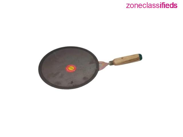 Iron Roti Tawa | Cast Iron Roti Chapati Tava with Wooden Handle - 1/1