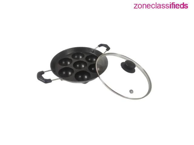 Non Stick Appam Pan | 7 Slots with Glass Lid | Appam Patra | Puddu Maker - 1/1