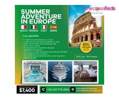 JOIN OUR SUMMER ADVENTURE IN EUROPE - Call 09137782950