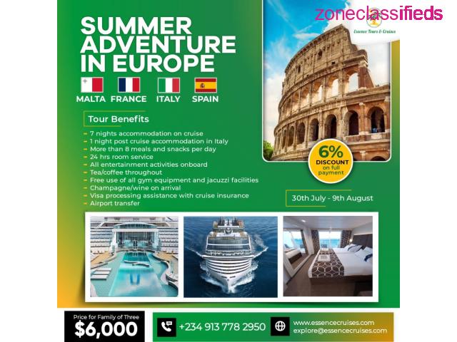 JOIN OUR SUMMER ADVENTURE IN EUROPE - Call 09137782950 - 3/4