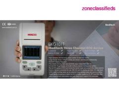 EKG101T  Smart handheld three channel ECG with interpretation, Color&Touch screen,
