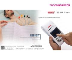 EKG101T  Smart handheld three channel ECG with interpretation, Color&Touch screen, - Image 3/7