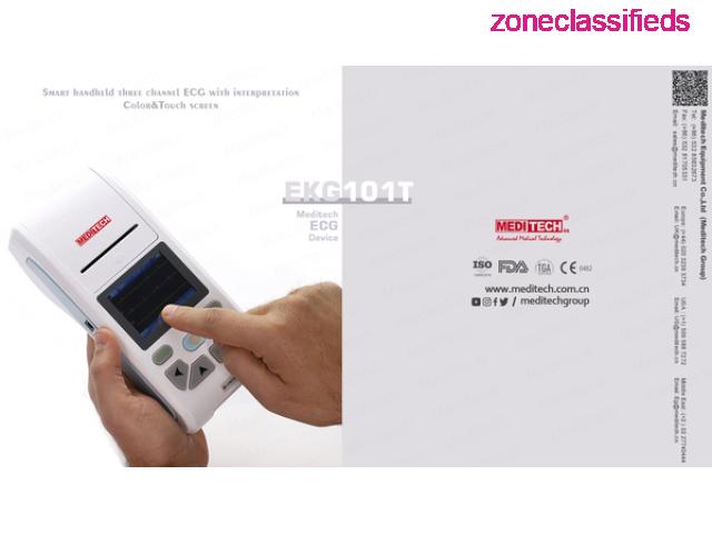 EKG101T  Smart handheld three channel ECG with interpretation, Color&Touch screen, - 4/7