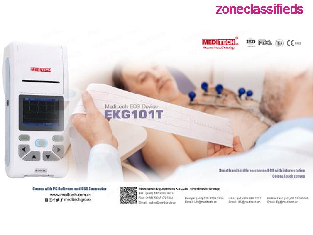 EKG101T  Smart handheld three channel ECG with interpretation, Color&Touch screen, - 5/7